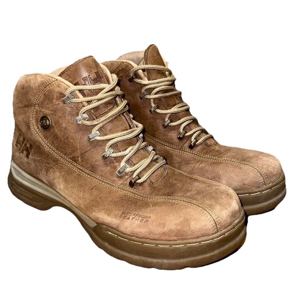 Helly Hansen Berthed Waterproof Brown Leather Hiking Boots Lace Up Mens 6.5 $140